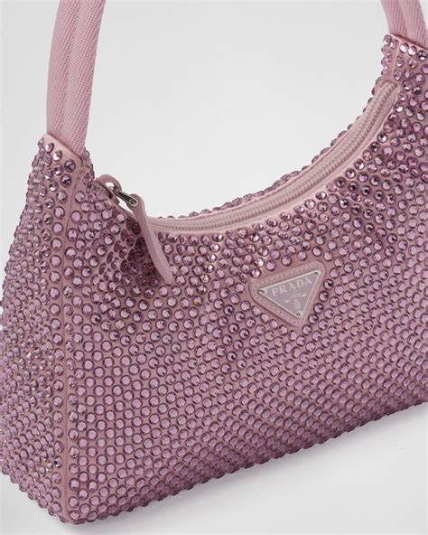 prada pink crystal bag|prada re edition crystal bag.